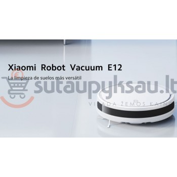 Xiaomi Robot Vacuum E12 robotas dulkių siurblys su drėgno valymo funkcija, baltas Xiaomi Robot Vacuum E12 robotas dulkių siurblys su drėgno valymo funkcija, baltas